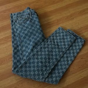 Checkered Denim Jeans. Worn once